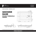 thumbnail image 4 of Fine Fixtures Double Threshold Acrylic Shower Base - Non-Slip Textured Surface Shower Floor Pan in White 42 X 30 Right Hand Flange, 4 of 6