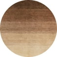thumbnail image 1 of Ahgly Company Indoor Round Abstract Saddle Brown Abstract Area Rugs, 6' Round, 1 of 6