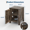 thumbnail image 3 of AKDSteel Farmhouse Nightstand With Usb Charging Station, Rustic 18" Bedside Table With Sliding Barn Door And Two-Tier Storage, 3 of 8