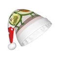thumbnail image 2 of Haiem Avocado Lovers Wearing Umbrella Pattern Santa Hat Confortable Velvet Christmas Hat for Christmas Party Favors Fit for Adults Men Women, 2 of 6