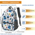 thumbnail image 3 of Police and Vest White Pattern 17" Waterproof Oxford School Backpacks for Teens, S-Shape Padded Straps, for School, Travel, Hiking, Camping, 3 of 5