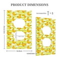 thumbnail image 3 of Fotbe Bananas On A Striped Print Duplex Receptacle Wall Plate, 1-Gang 5.0" x3.0" Wall Outlet Covers, Dual Outlet Faceplates Covers, Color-matched Screws Included-Style S, 3 of 6