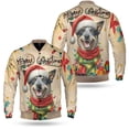 thumbnail image 3 of Merry Christmas Santa Australian Cattle Dog Scarf Twinkling Lights Xmas Holiday All Over Print 3D Baseball Jacket Heeler Lover Gifts Bomber Jacket Softball - 00022, 3 of 6