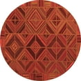 thumbnail image 1 of Ahgly Company Indoor Round Southwestern Orange Country Area Rugs, 4' Round, 1 of 1