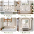 thumbnail image 6 of Spring Floral Tier Curtains, Summer Birds Botanical Country Light Filtering Kitchen Curtains, 2Pcs Rod Pocket Half Window Treatments Panels for Sink Cafe Cabinet Camper 27.5x24 Inches, 6 of 9