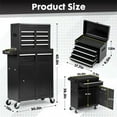 thumbnail image 3 of Aukfa Tool Chest, 2 in 1 Steel Rolling Tool Box & Cabinet On Wheels for Garage, 5-Drawer, Black, 3 of 9