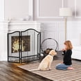 thumbnail image 4 of Gymax 3-Panel Fireplace Screen Decor Cover Child Baby Pets Safty Fire Folded Doors, 4 of 10