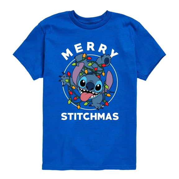 Lilo & Stitch - Merry Stitchmas - Youth Boys Short Sleeve Graphic T-Shirt