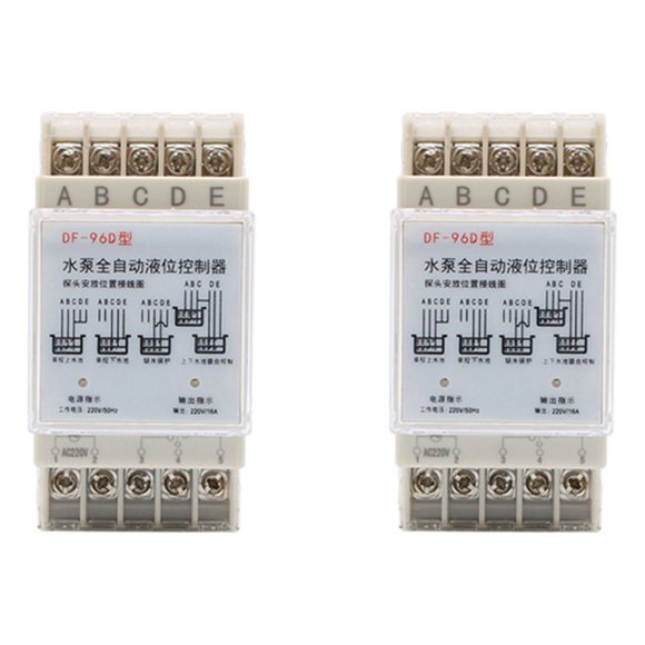 2X Controlador Automático de Nivel de Agua DF-96D Bomba Cisterna Interruptor Automático