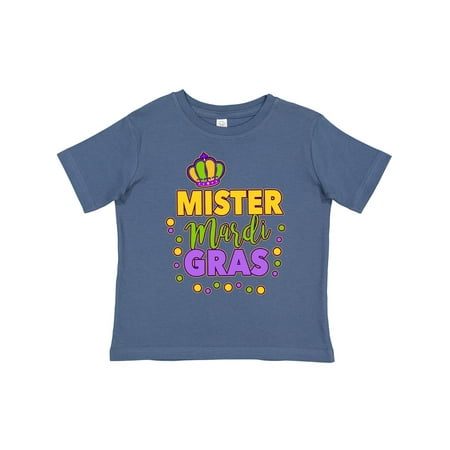 

Inktastic Mister Mardi Gras with Crown and Dots Boys Toddler T-Shirt