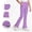 Purple, variant on YTCAMLO Cotton Girl's Bootcut Sweatpants Casual Y2K Lounge Pants Elastic Waist Bell Bottoms with Pockets Flare Leggings Activewear, Black 3-4 Years