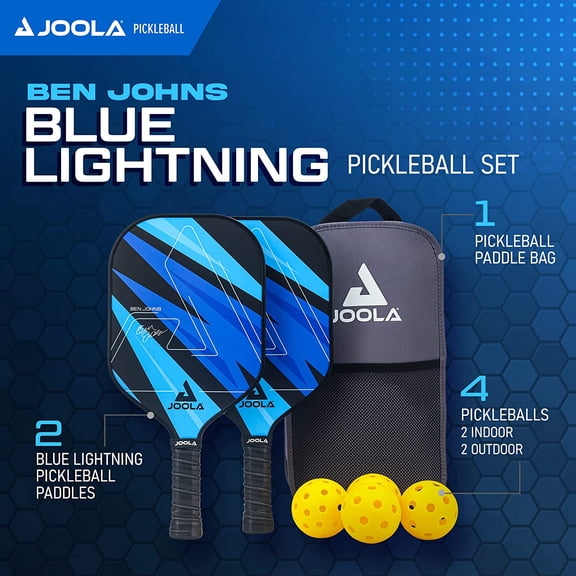 Pickleball Paddles Set of 2 – Multiple Colors - Reinforced Fiberglass Surface – Lightweight, , Beginner-Friendly Racket Design – Set Includes Balls & Bag – USAP Approved