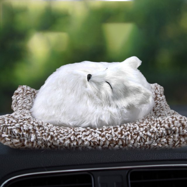Adornos para coche, simulación de perro, decoraciones para coche, carbón activado, además de olor a formaldehído, joyas interiores lindas