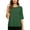 Green, variant on Maplenight Peplum Blouses for Women Cotton Crew Neck Half Sleeve Tops Office Casual Work Summer Shirts