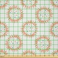 thumbnail image 2 of Ambesonne Abstract Fabric by the Yard Microfiber, Sun with Mini Hearts, 1 Yard, Coconut Salmon, 2 of 2