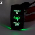 thumbnail image 2 of Flmtop 12V 24V 7-Pin Dual LED Light Winch In Out ON-OFF-ON Laser Boat UTV Rocker Switch, 2 of 10