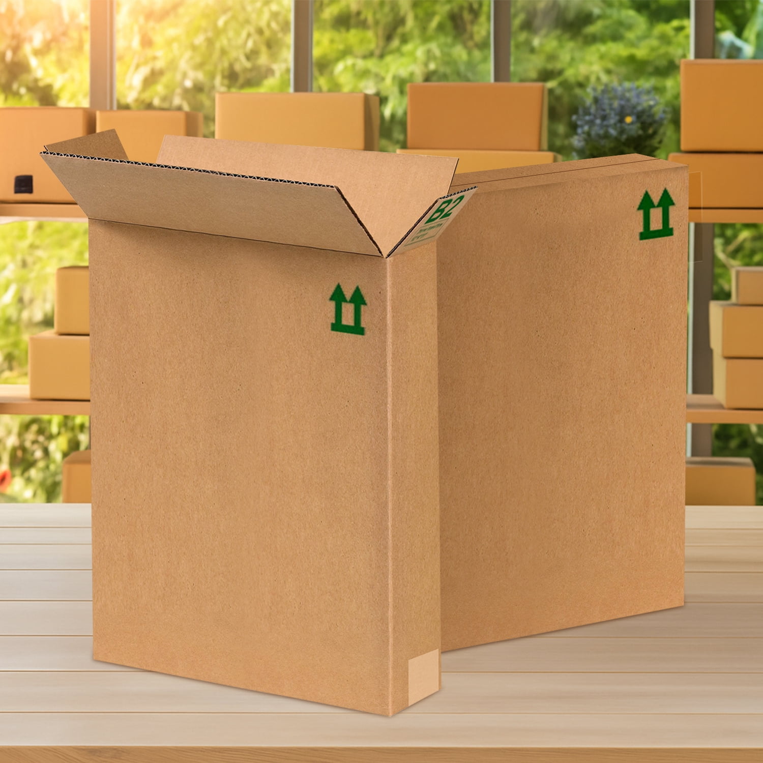 25 Pack Slim Extra Long Moving Boxes – 23" x 3" x 25" – Cardboard Containers for Home Packing & Storage