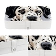 thumbnail image 4 of Spotted Dog PU Leather Necklace Organizer with Removable Compartment, Earring Holder, and Decorative Box - Portable Storage Case, 4 of 6