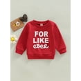 thumbnail image 2 of Seyurigaoka Toddler Baby Boys Girls Christmas Sweatshirt Long Sleeve Round Neck Letter Print Pullover Tops, 2 of 8