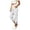 White, variant on Vivianyo HD Women's Linen Blend Summer Jogger Capri Pants, Elastic Cuff Elastic Waist Side Pocket Solid Cropped Jogger Trousers for Women Outdoor Running, Women's Light Army Green, Sizes S-2XL