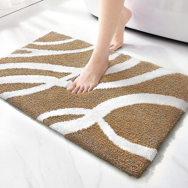 Alfombra De Baño De Microfibra Antideslizante 40 X 60 Cm, Alfombra De Baño Absorbente Y Esponjosa, Alfombra De Piso Lavable A Máquina para Baño - Beige Rojo Verde Cocina, Decoración y Otros