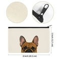 thumbnail image 4 of WIRESTER Set 2 of Canvas Cosmetic Bag, Makeup Bag, Cosmetic Pouch for Women - Animal Black Tan French Bulldog & Black White Tuxedo Cat, 4 of 7