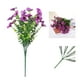 thumbnail image 1 of Flores artificiales de seda violeta – Decoración con hierba artificial primaveral para el hogar, la oficina, bodas y fiestas., 1 of 6