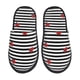 thumbnail image 1 of Fotbe Ladybugs on Black and White Striped Pantuflas Peludas para Mujer con Estampado, Zapatillas de Peluche, Zapatos de Invierno para Casa, Uso Interior y Exterior-Medium, 1 of 8