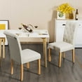 thumbnail image 4 of Costway Set of 2 Parsons Upholstered Fabric Chair with Wooden Legs Beige, 4 of 9