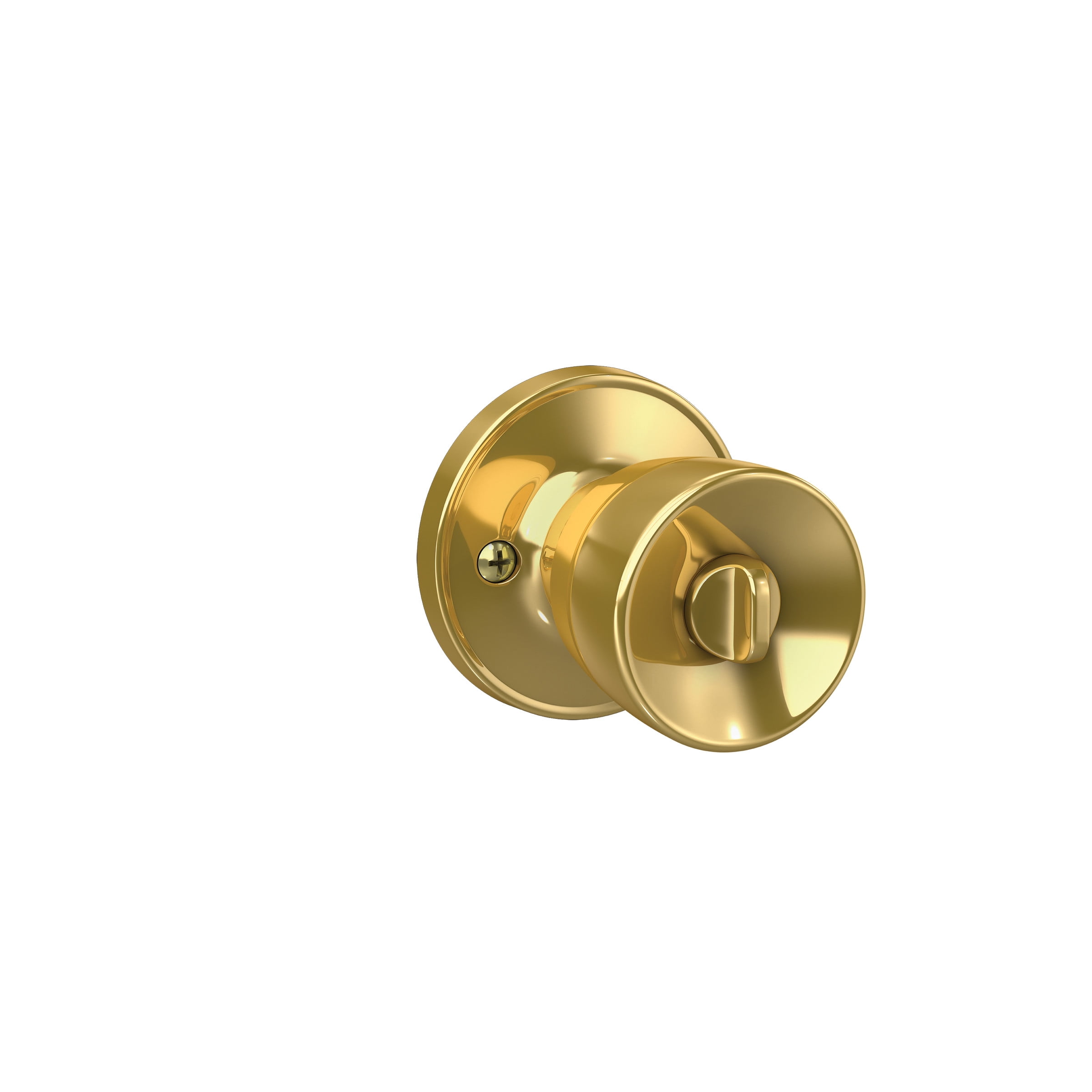 First Secure by Schlage Hawkins Keyed Entry Door Knob Lock in Antique Brass for Exterior