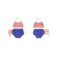 thumbnail image 5 of Suealasg 4th of July Newborn Girls Summer Outfits Tie-up Striped Halter Top +Tasseled Stars Print Shorts 3 6 12 18 Months Baby Girls Clothes for Independence Day, 5 of 7