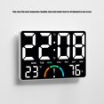 thumbnail image 4 of hejhncii Modern Design Extra Large LED Wall Clock Temperature Humidities Display Alarm Function, 4 of 12