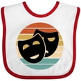 thumbnail image 3 of Inktastic Theater Masks Acting Retro Sunset Boys or Girls Baby Bib, 3 of 4
