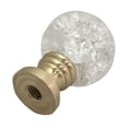thumbnail image 3 of Royal Designs, Inc. Small Ball with Crackle Texture K9 Crystal Clear Finial for Lamp Shade, F-5042C-1, Polished Brass, Single, 3 of 5