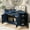 Navy Blue, variant on Euroco Modern Buffet Cabinet with Storage, 55.1" Large Sideboard with 2 Drawers,Curved Side Door & 3-Tier Shelves, Wood Coffee Bar Cabinets for Kitchen Living Room,Black