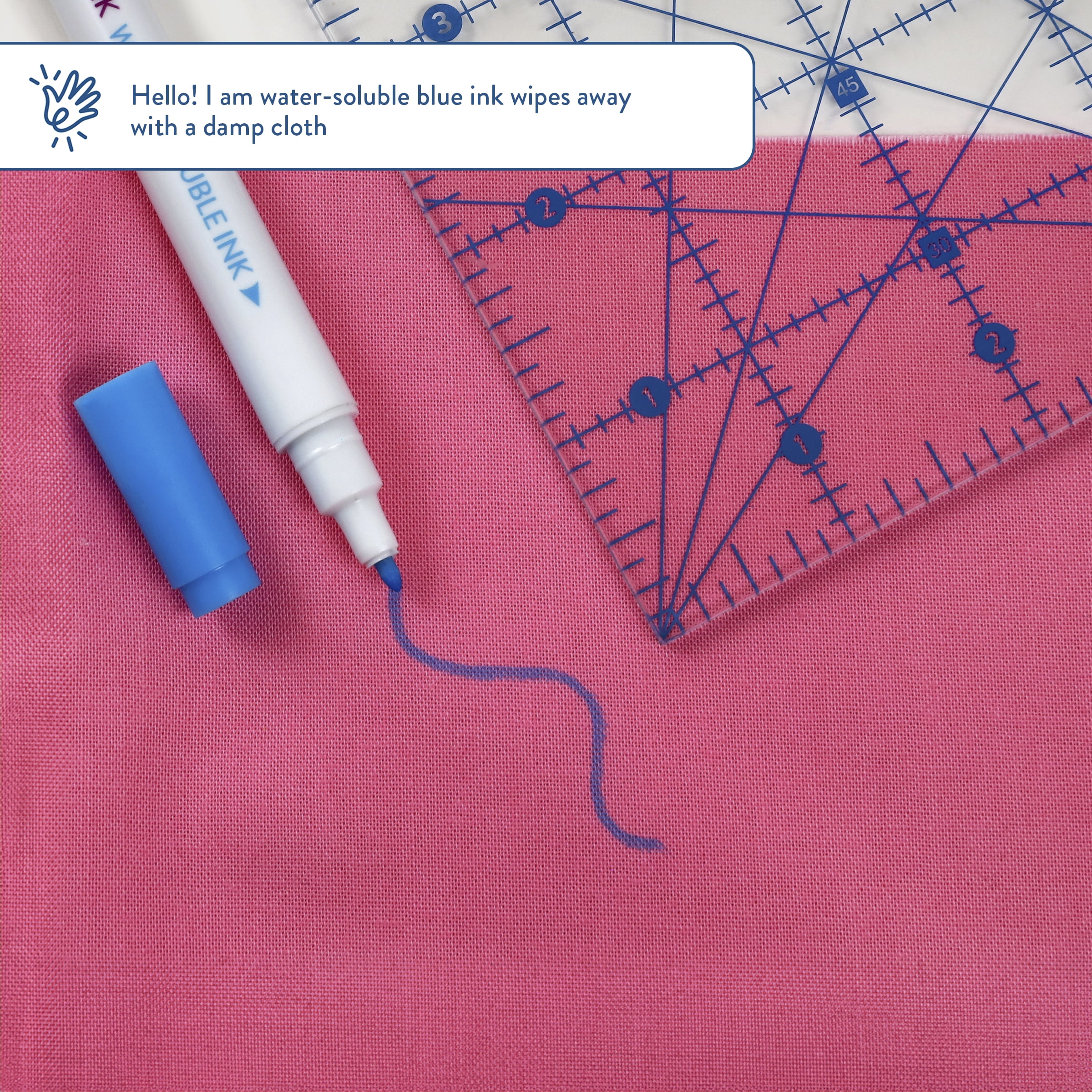 Hello Hobby Twin Fabric Marking Pen, Purple and Blue, 1 Count