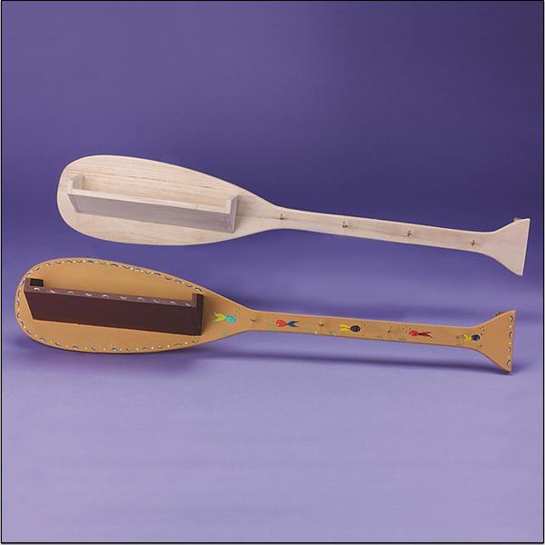 Unfinished Wooden Oar, Unassembled