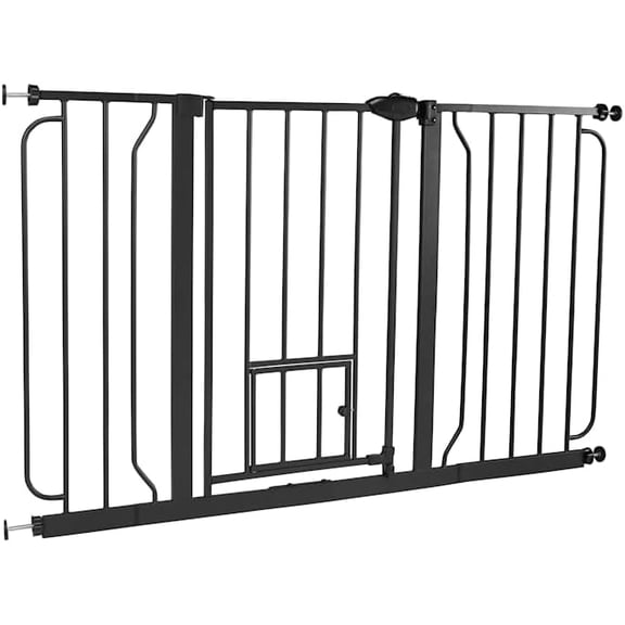 EveryYay in The Zone Black Steel Walk-Through Pet Gate
