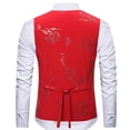thumbnail image 4 of Mens Paisley Business Suit Vests Print Single Breasted Suit Vest Lapel Casual Formal Dress Waistcoat for Wedding Party, 4 of 6