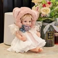 thumbnail image 3 of Sombrero Reborn Baby Doll Cloveray de 30 cm con forma de zorro rosa para niña, 3 of 6