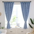 thumbnail image 4 of Romantic Double-layer Tulle Sheer Curtain + Blackout Curtains Hollow-Out Stars Eyelet Ring Top/Hooks Room Darkening Starry Curtain Lady Women Kids Girls Children Bedroom Decor, 4 of 7