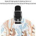 thumbnail image 4 of Square 2Pack PU Leather Sloth Cruise Luggage Tag with Privacy Cover and Name ID Tag for Travel Handbags Backpacks Luggage Tags, 4 of 6
