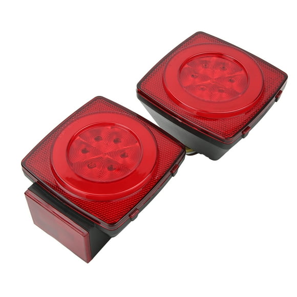 Trailer Stop Lamp, Red Trailer Tail Lights Square 2 Pcs for Utility Trailers for Trailer