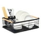 thumbnail image 1 of Escurridor de Trastes, 1 Nivel Con Bandeja, Estante de Secado Para Platos, Soporte Para Utensilio y Tabla de Cortar (Negro), 1 of 9