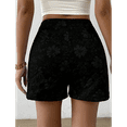thumbnail image 5 of Gdvsclr Women'S Floral Jacquard Shorts High Waisted Boho Summer Shorts with Pocket Black L, 5 of 8