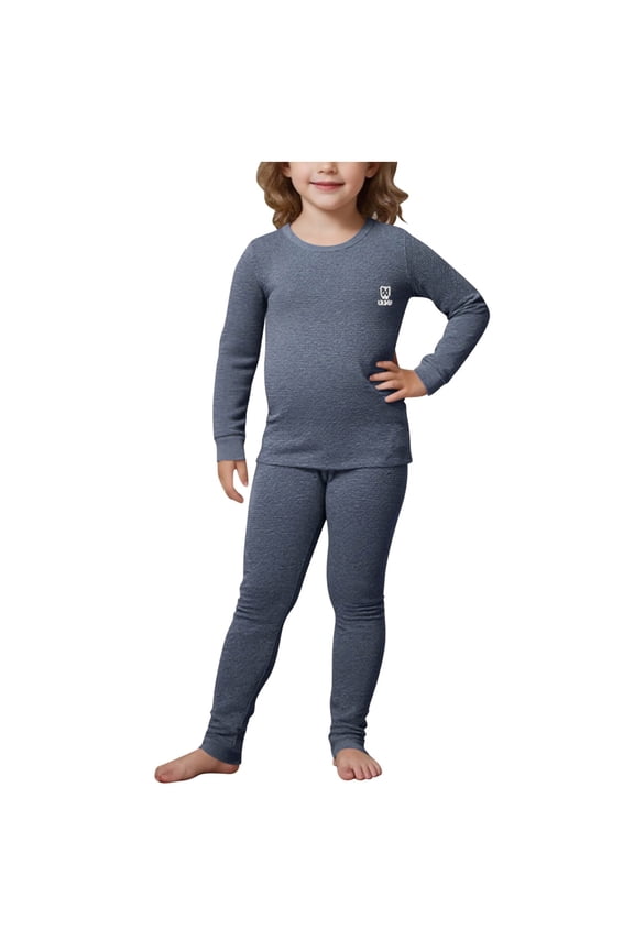 Thermal Underwear for Kids Toddler Winter Base Layer Long Johns Sets for Girls Boys Navy 9-10 Years