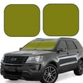 thumbnail image 2 of Uemuo Olive Printed 2 PCS Car Windshield Sun Shade, Auto Sun Heat and UV Rays Blocker, Foldable Automotive Front Window Sunshade Protector, 2 of 7