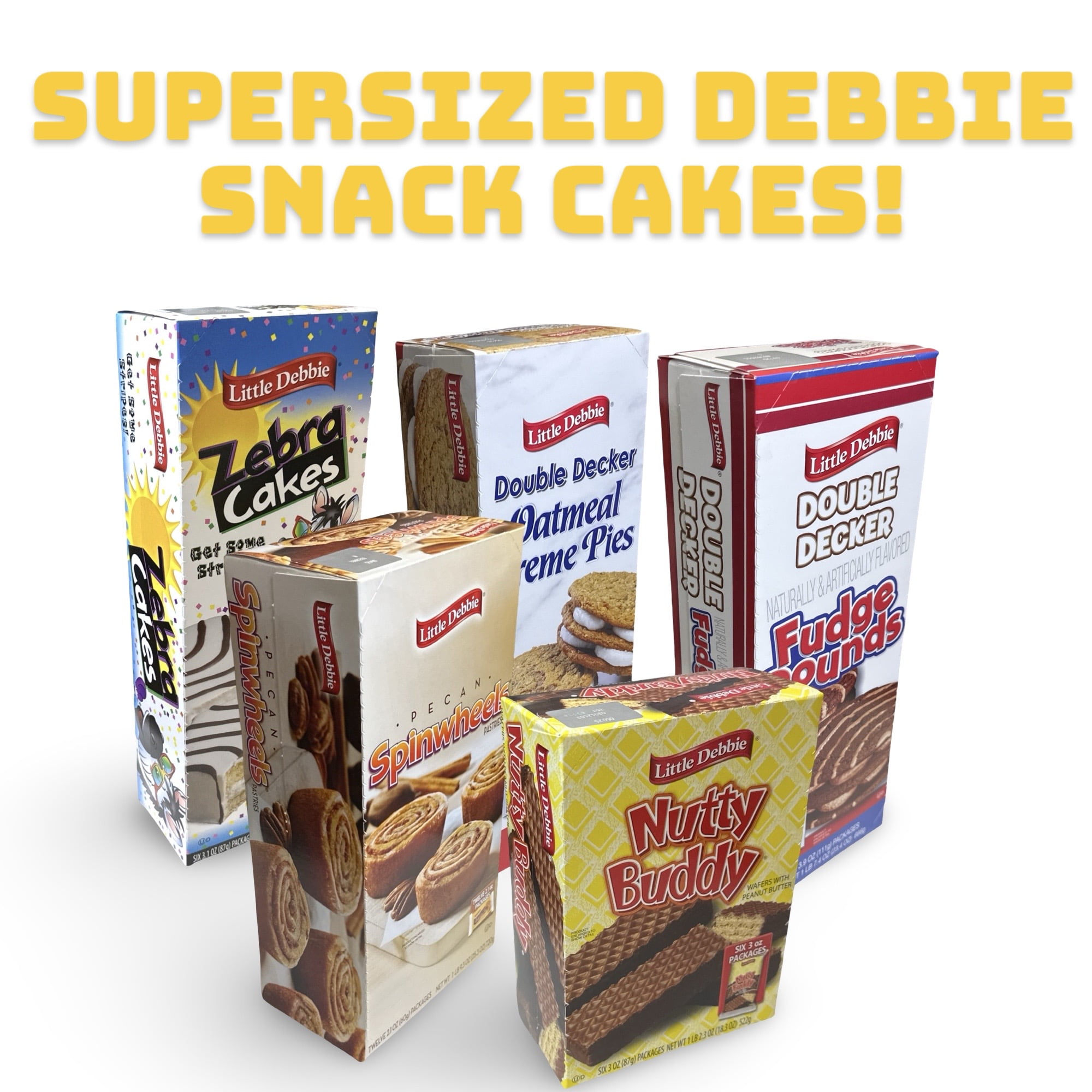 Little Debbie Extra-Large Sized Cosmic Brownies, 4 oz., 6 Count | 3 Pack (Total 18 Brownies)