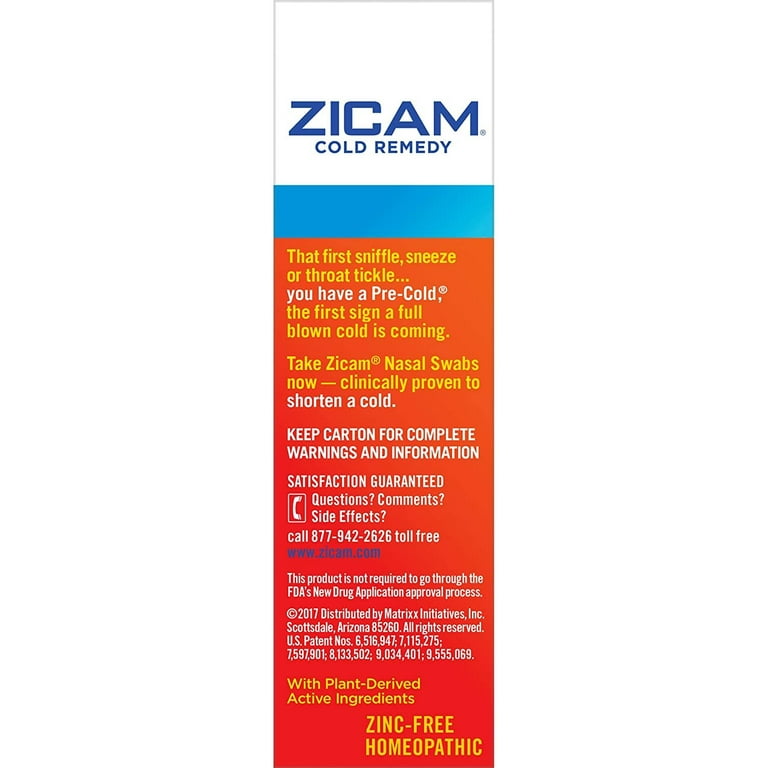 Zicam Cold Remedy Nasal Swabs, Multi-Symptom Relief, 20 ct, Pack
