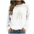 thumbnail image 2 of Craaazy Christmas Sweaters for Women Crew Neck Long Sleeve Shirts Xmas Holiday Warm Tops Gifts, 2 of 5